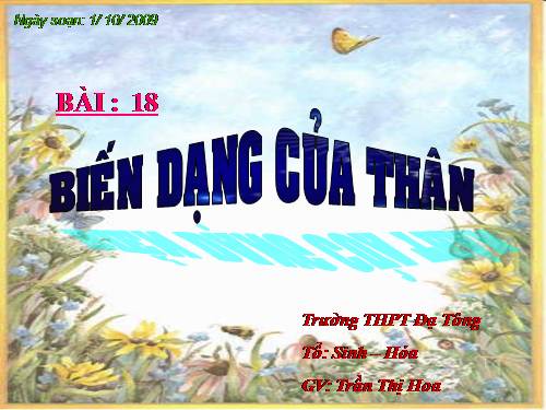 Bài 18. Biến dạng của thân