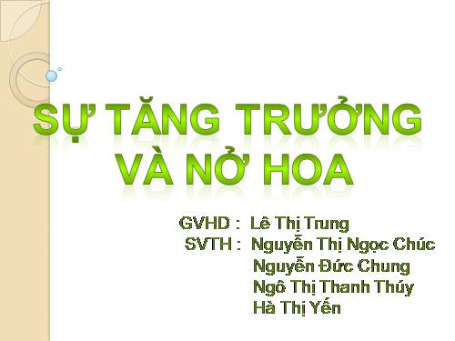 su truong thanh cua hoa