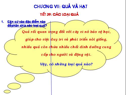 Bài 32. Các loại quả