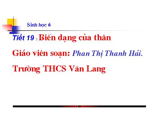 Bài 18. Biến dạng của thân