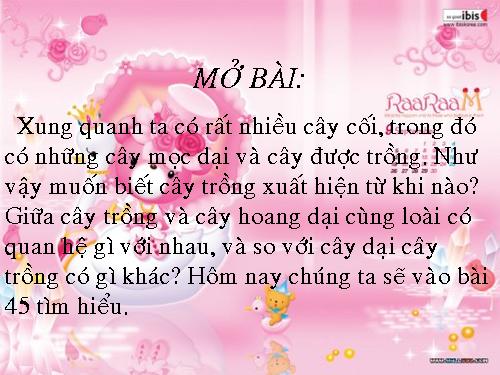 Bài 45. Nguồn gốc cây trồng