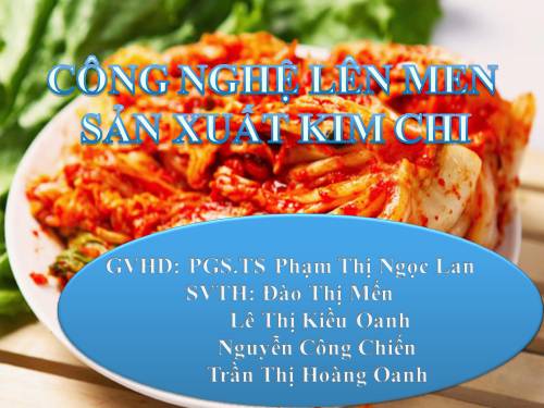 quy trình sản xuất kim chi