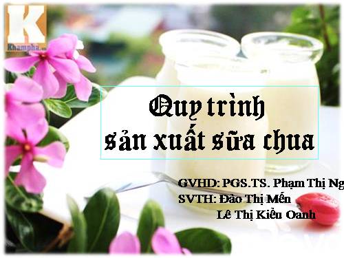 Quy trình sản xuất sữa chua