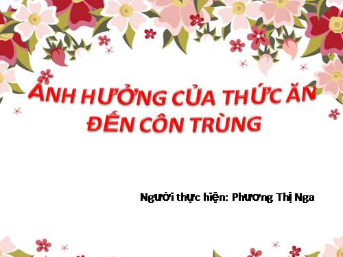 ảnh hưởng của thức ăn đến côn trùng