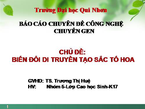 Biến đổi di truyền tạo sắc tố hoa