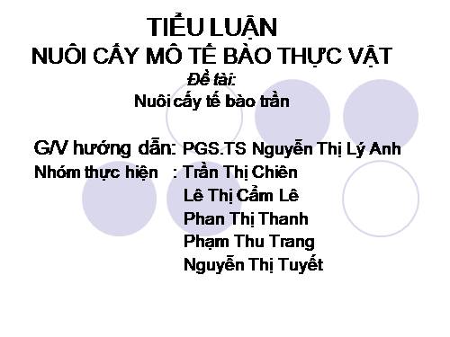 nuôi cấy tế bào trần