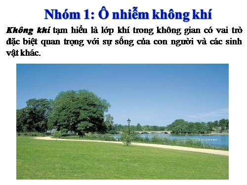 Báo cáo nhóm 1 về ô nhiễm không khí