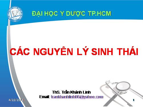 CÁC NGUYÊN LÝ SINH THÁI