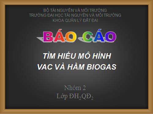 Mô hình VAC và Biogas