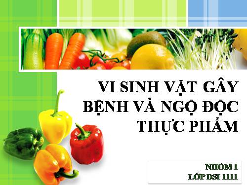 Vi sinh vật gây bệnh và ngộ độc