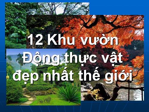 12 khu vườn động thực vật đẹp nhất TG