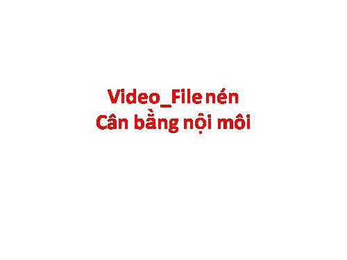 Video- cân bằng nội môi File nen