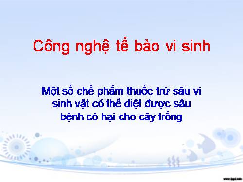 Thuốc trừ sâu sinh học