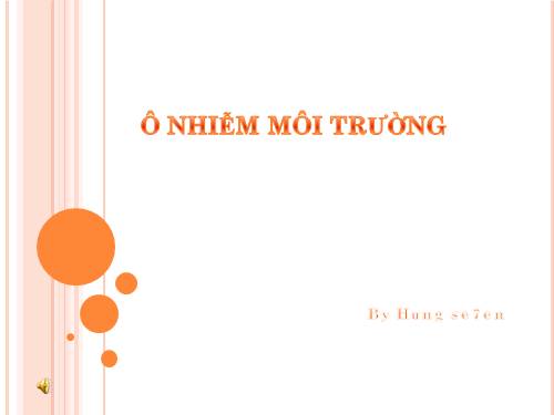 bài thực hành sinh: ô nhiễm môi trường