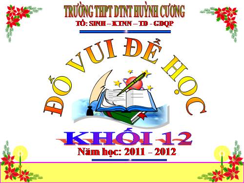 đố vui sinh học 12