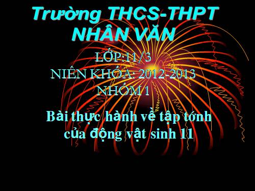 bài thực hành sinh lóp 11