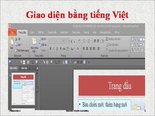 POWERPOINT 2007  GIAO DIỆN TIẾNG VIỆT