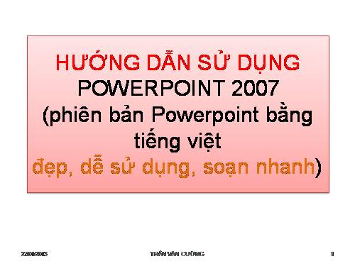 Sử dụng Phần mềm Powerpoint 2007 bằng tiếng Việt