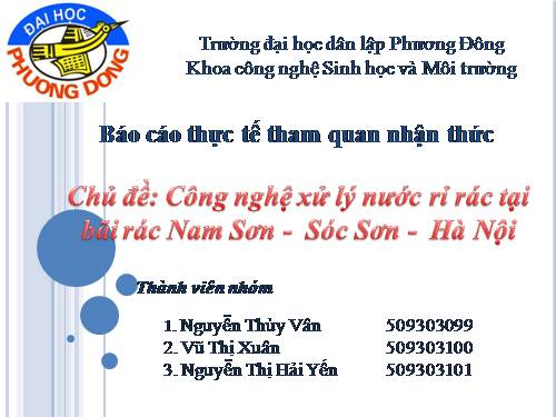 nước rỉ rác nam sơn