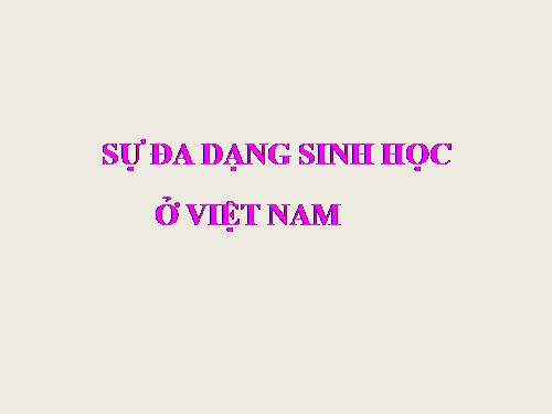 đa dạng sinh học