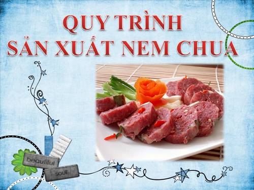 QUY TRÌNH  SẢN XUẤT NEM CHUA