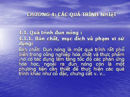 các quá trình nhiệt