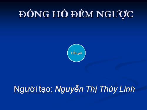 đồng hồ đếm ngược