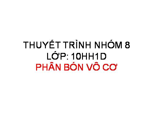 phân bón hoá học