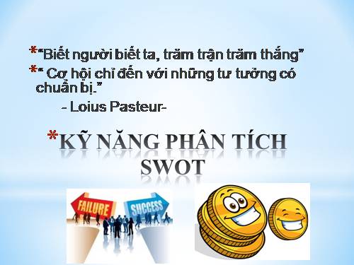 Kỹ năng phân tích Swot