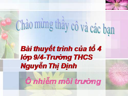 Bài thuyết trình về ô nhiễm do chất phóng xạ và sinh vật gây hại của học sinh