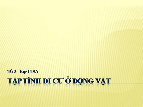 Tập tính di cư ở động vật