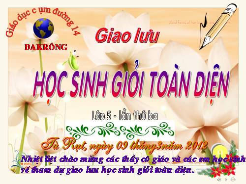 Giao lưu học sinh giỏi cấp trường