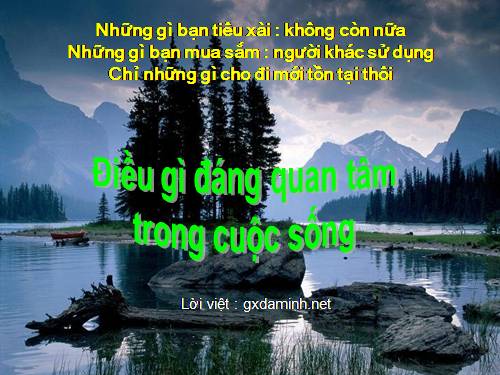 Những điều đáng quan tâm