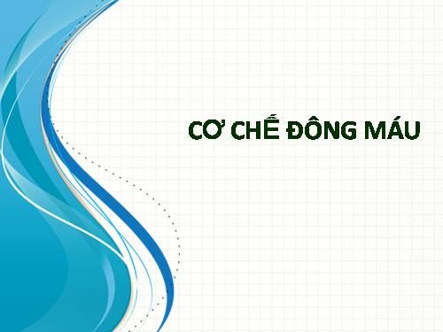 Cơ chế đông máu