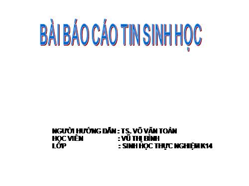 TIN SINH HỌC P54