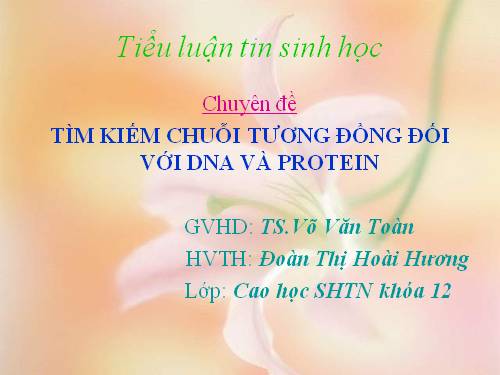 TIN SINH HỌC P27