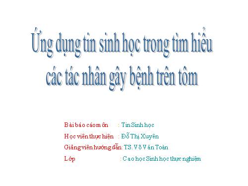 TIN SINH HỌC P10