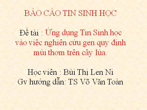 TIN SINH HỌC P6