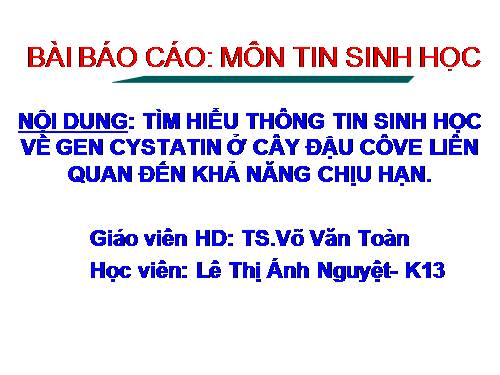 TIN SINH HỌC P4