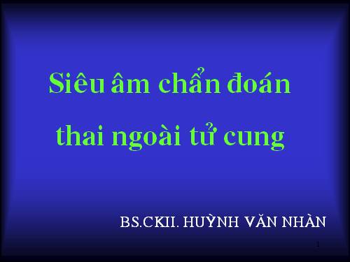 Siêu âm thai ngoài tử cung