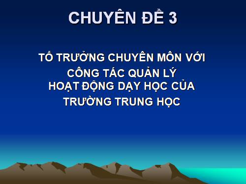 CD - Quan ly hoat dong day hoc