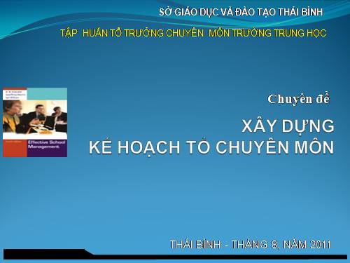 CD - Xay dung ke hoach to chuyen mon