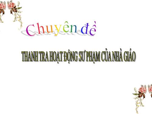 Chuyên đề thanh tra năm 2011