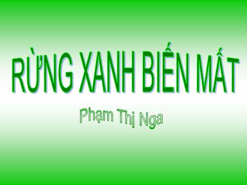 rung xanh bien mat