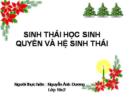 sinh thái học sinh quyển và hệ sinh thái