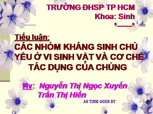 Sinh học: STGT Kháng sinh học