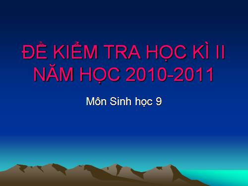 Sinh học 9