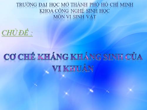 hợp chất kháng kháng sinh của vi khuẩn