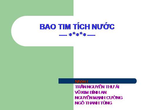 bao tim tích nước