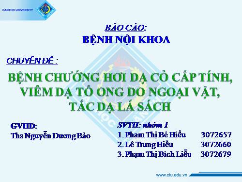 Chuong hoi da co, viem da to ong do ngoai vat, tac da la sach